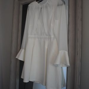 White fit & flare dress